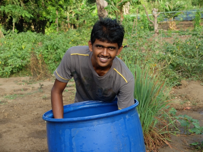 Young Farmer in Sri Lanka. 
